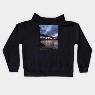 Sunset over the Manhattan Bridge Kids Hoodie